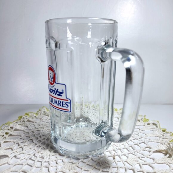 Vintage Original Moritz Icy Squares Promotional Glass Beer Mug Rare - Picture 2 of 8